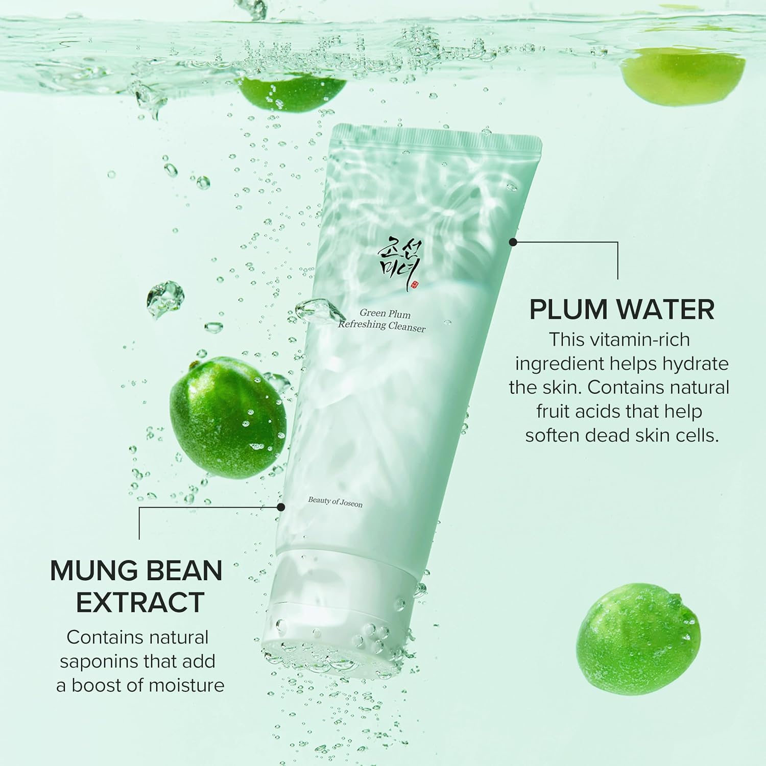 Beauty of Joseon Green Plum Refreshing Cleanser Gel Type Deep Pore Cleansing, Face Cleansers for All Skin Types, Korean Skincare 100ml, 3.38 fl.oz - Image 4