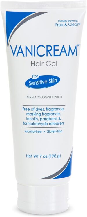 Vanicream Hair Gel, Styling Gel with Firm Hold & Non-Greasy Finish, 7 Oz | Formulated without Common Irritants for Sensitive Skin, Helps Control Static and Add Volume, Dermatologist Tested