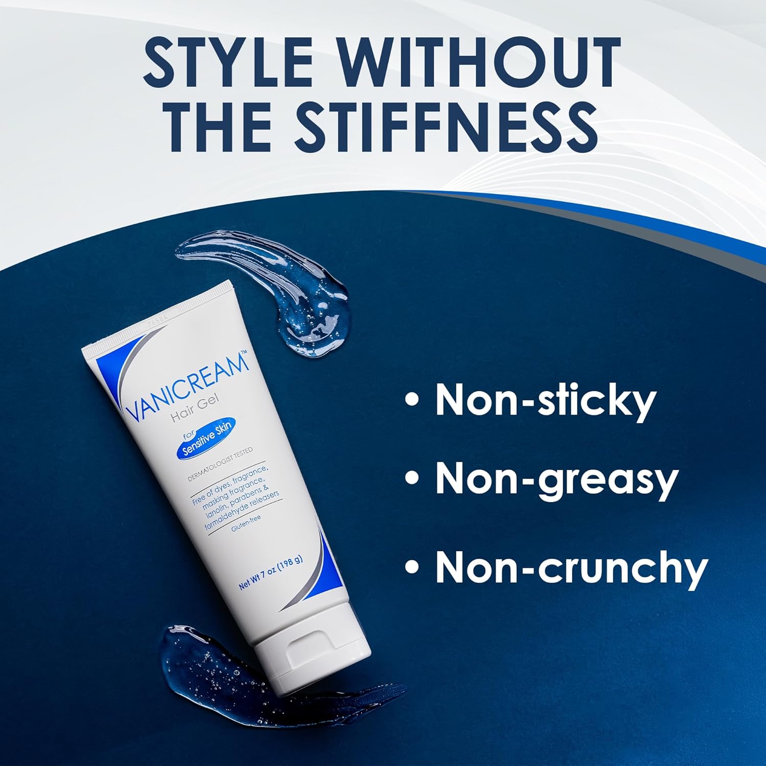 Vanicream Hair Gel, Styling Gel with Firm Hold & Non-Greasy Finish, 7 Oz | Formulated without Common Irritants for Sensitive Skin, Helps Control Static and Add Volume, Dermatologist Tested - Image 4